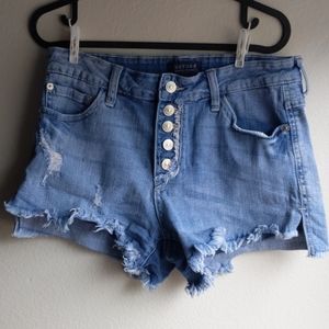 Cute Button Up Jean Shorts